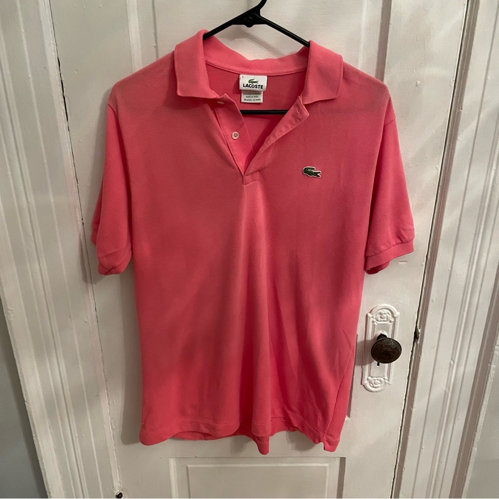 Men’s Lacoste Polo - Pink - Size 5/M
